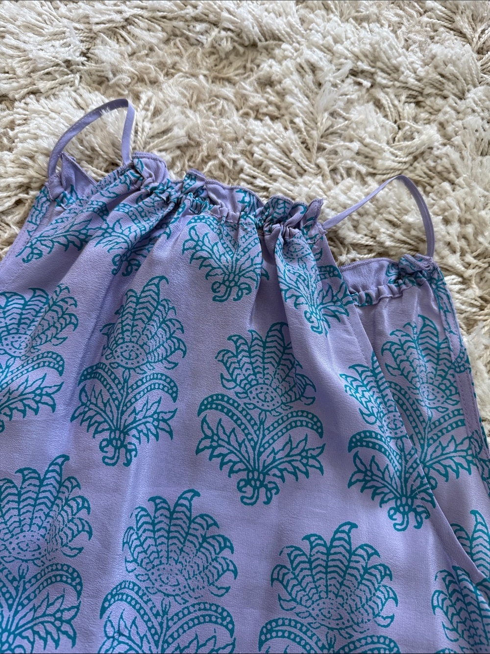 HD in Paris Anthropologie Lavender Silk Halter Camisole Petite 2P - Picture 6 of 7